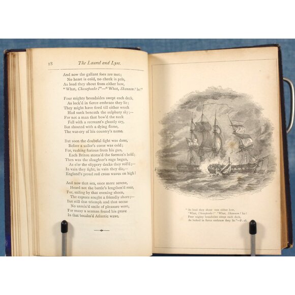 Antique "The Laurel and Lyre: Fugitive Poetry of the Nineteenth Century" 1867 - Picture 11 of 13